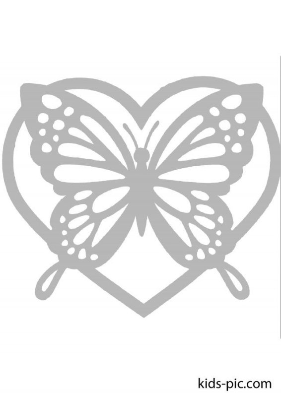 Трафарет бабочки для вырезания