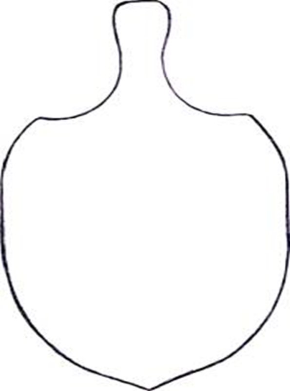 Рис. "Разделочная доска" Городецкая роспись