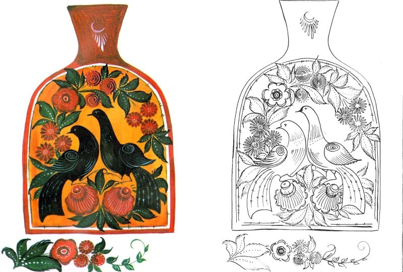 Городецкая и Хохломская роспись