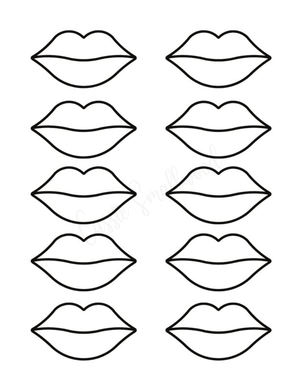 Трафарет губы для вырезания