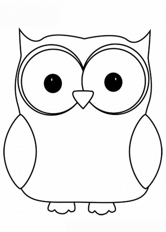 Сова трафарет