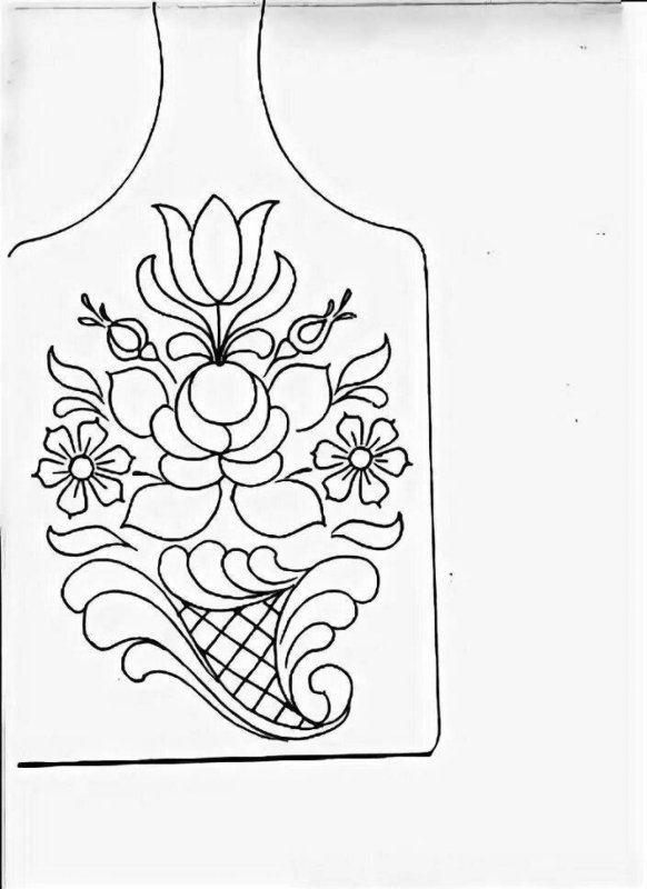 Обвинская роспись раскраска