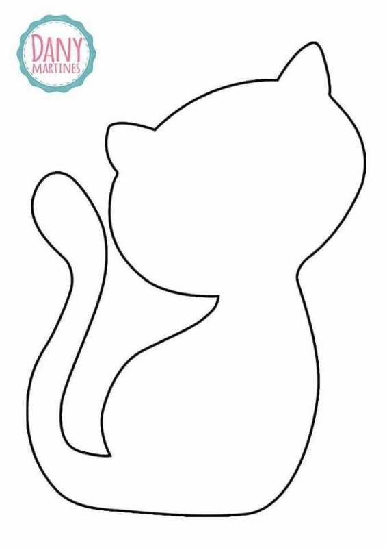 Котенок трафарет
