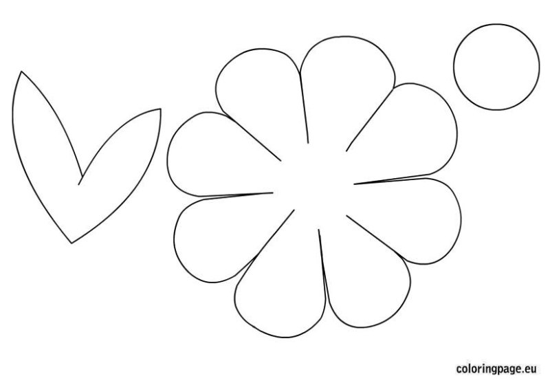 Цветы трафарет для вырезания
