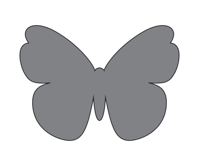 Трафарет бабочки для брошки