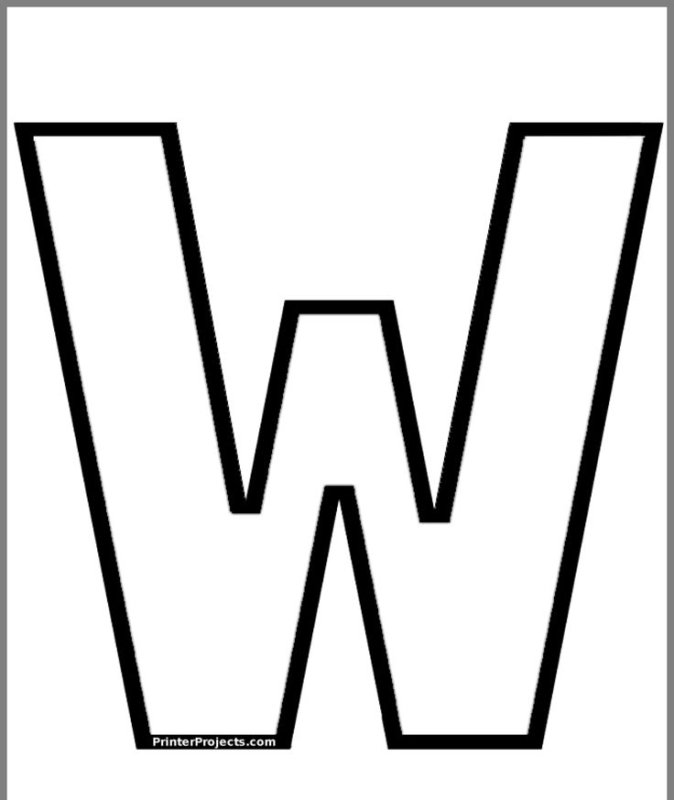 Буква w шаблон