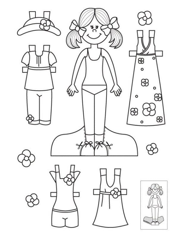 Раскраска кукла
