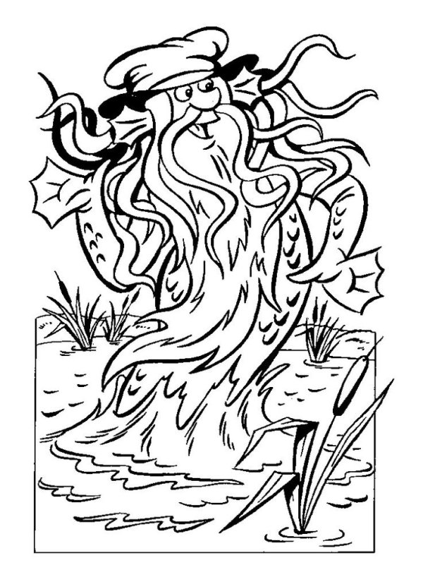 Леший раскраска для детей