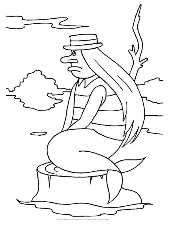 Раскраска "Летучий корабль"