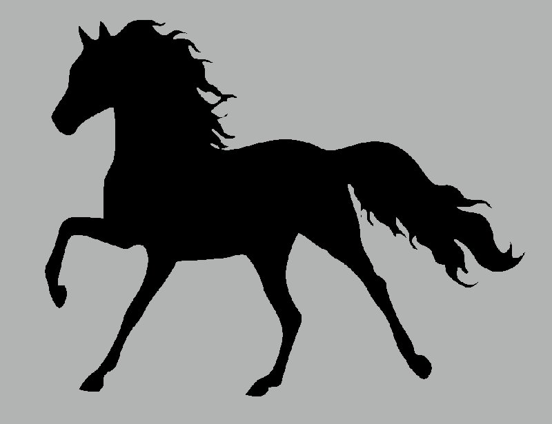 Трафарет лошади