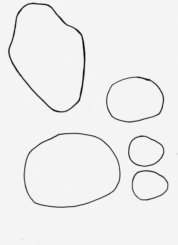 Шаблоны снеговика Олафа по частям