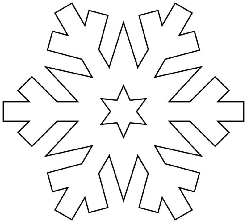 Снежинка раскраска