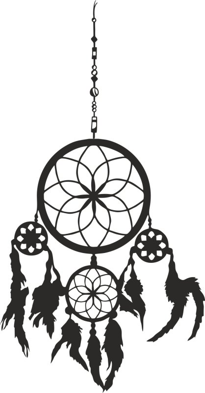 Ловец снов белый с черным