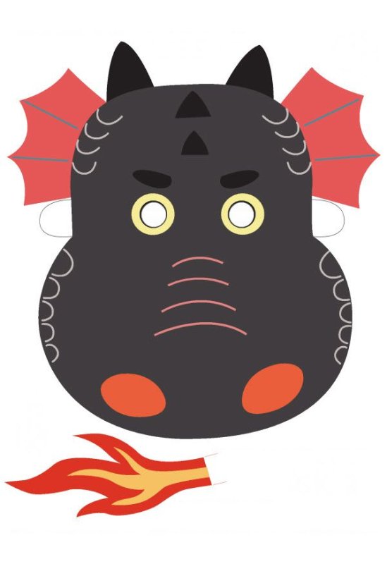 Маска дракона из бумаги