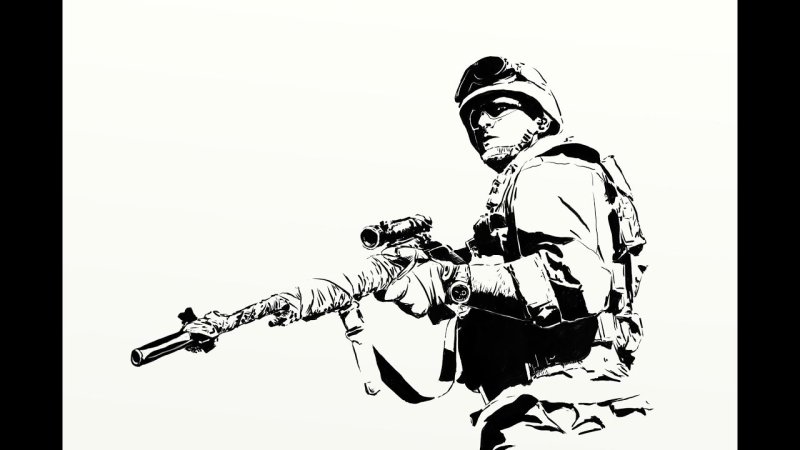 Спецназовец эскиз