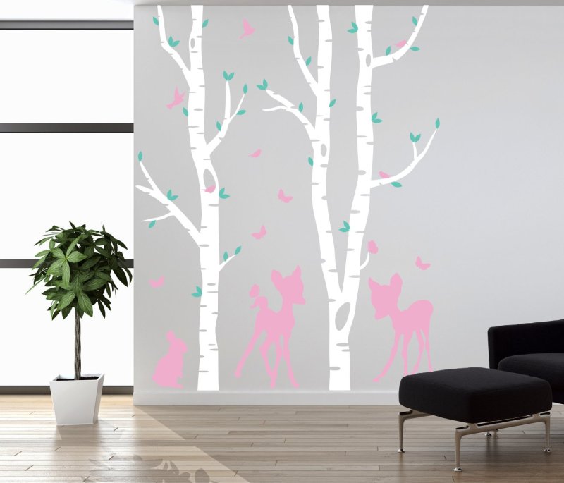 Береза на стене