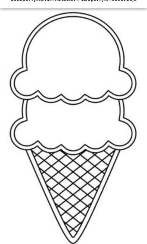 Трафарет мороженого