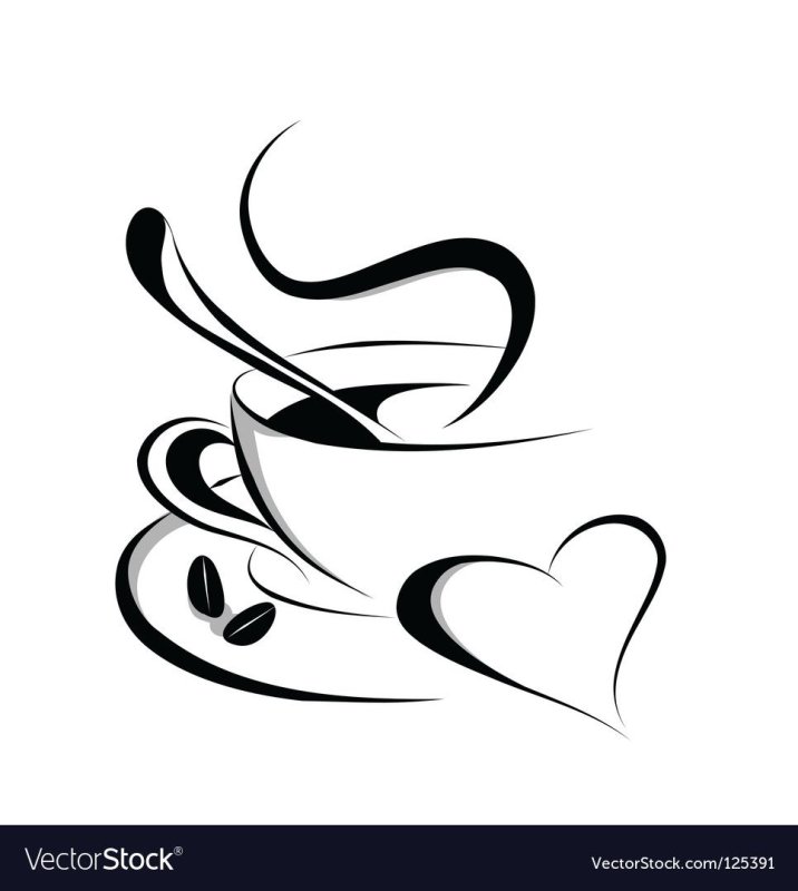 Стилизованная Кружка кофе