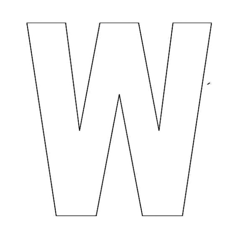 Трафарет буквы w