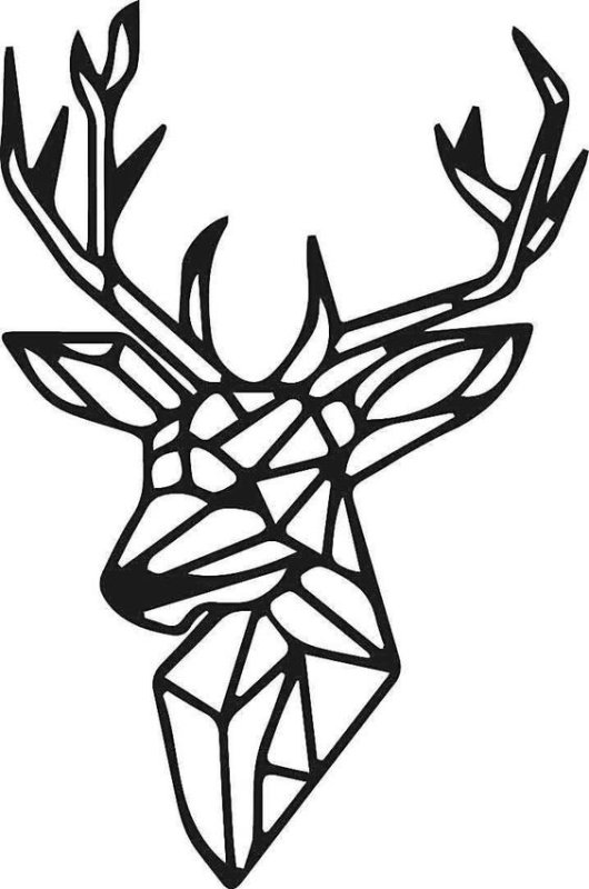 Олень контур
