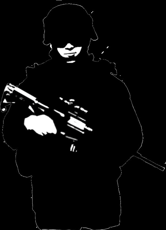 Силуэт солдата