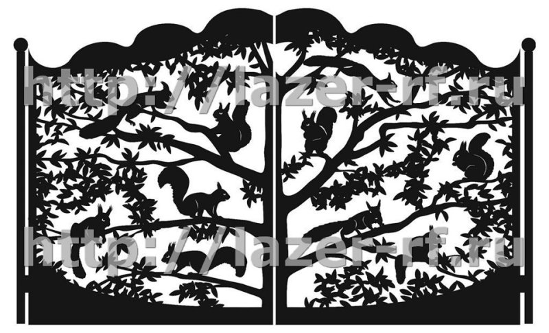 Художественная резка металла ворота