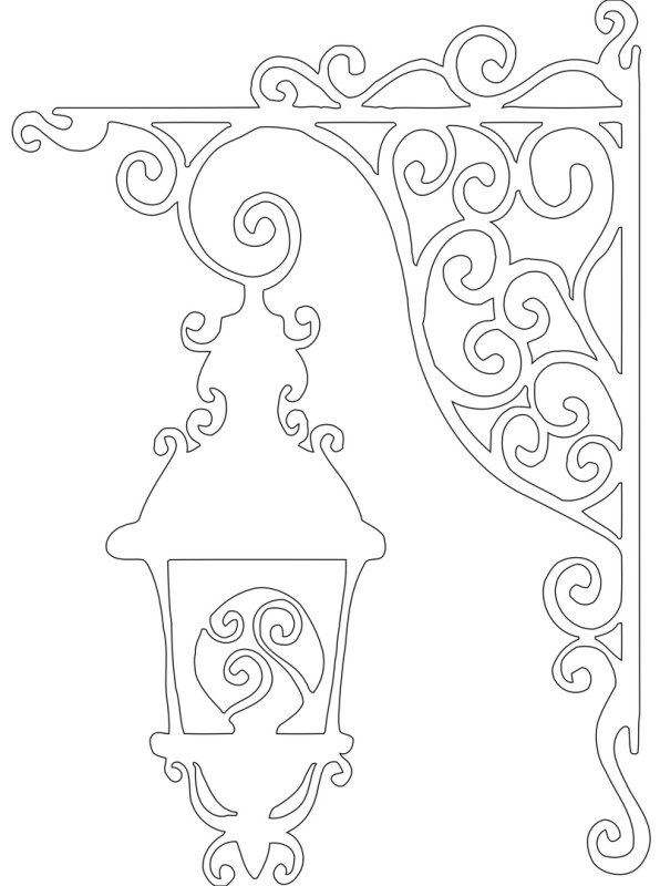 Трафареты на окна фонари для вырезания