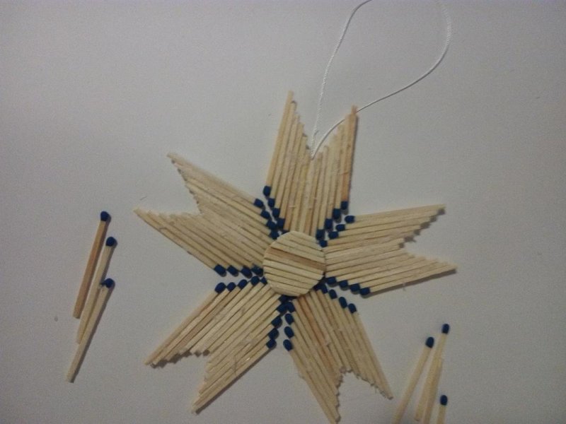 Панно из спичек для детей