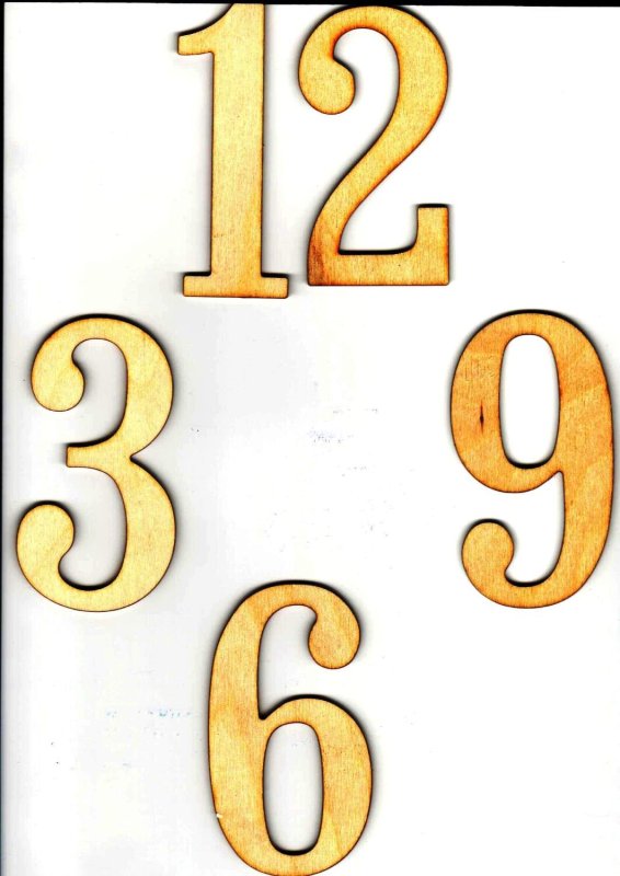 Цифры для часов трафарет