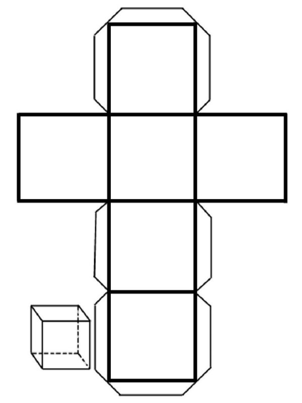 Куб развертка для склеивания