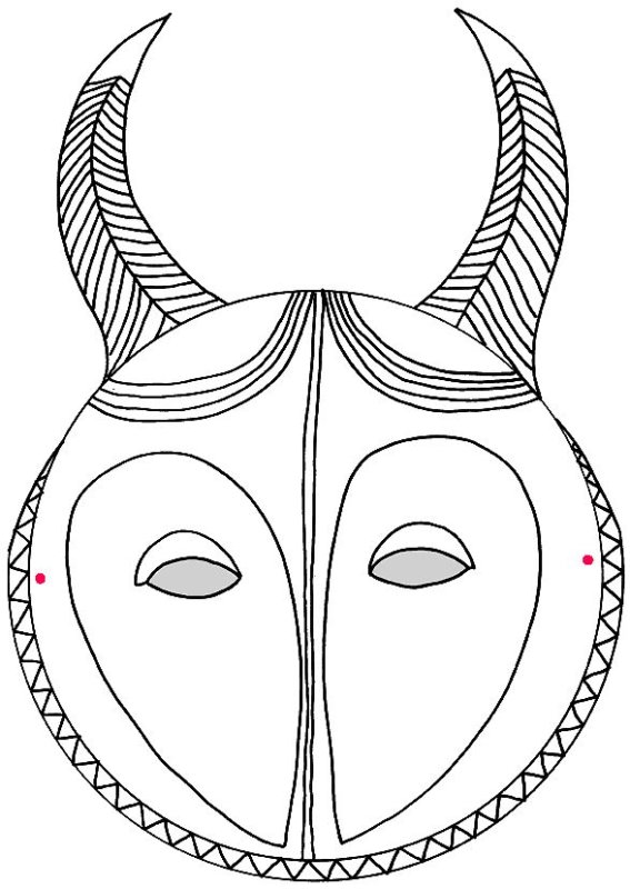 Маска раскраска для детей