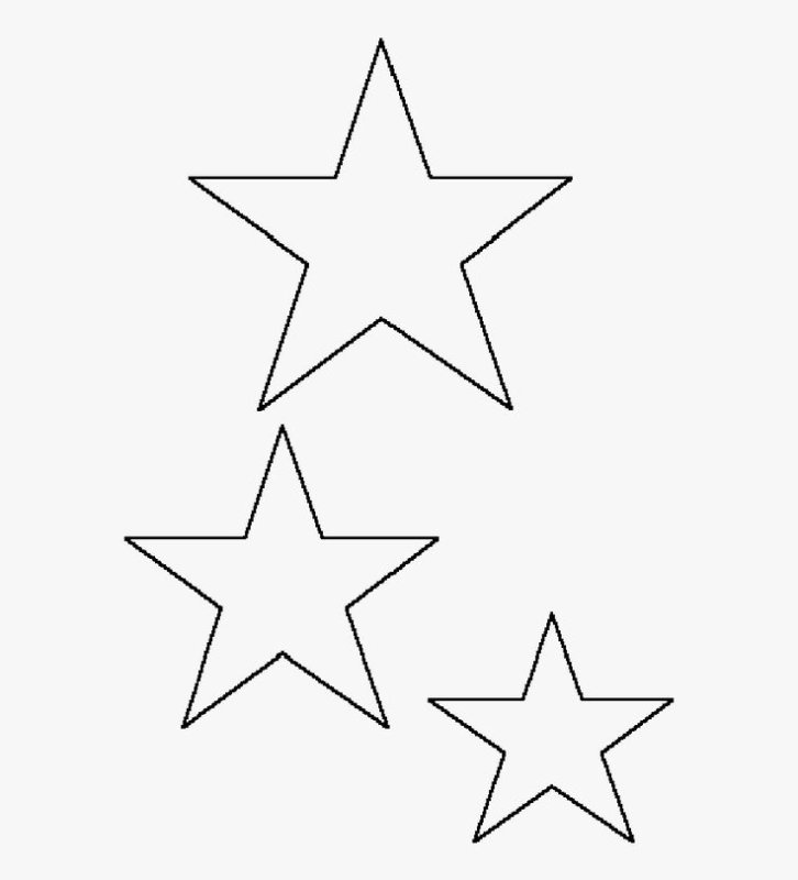 Звезды трафареты для вырезания разных размеров