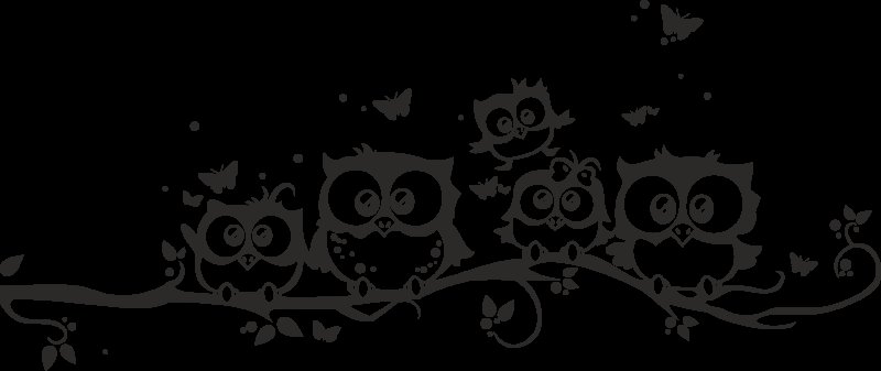 Сова трафарет