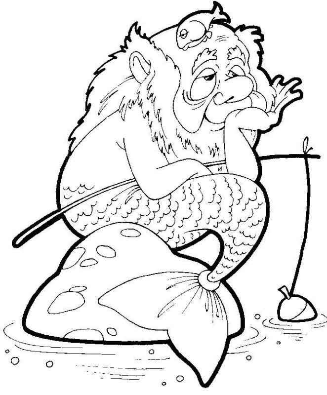 Леший раскраска для детей