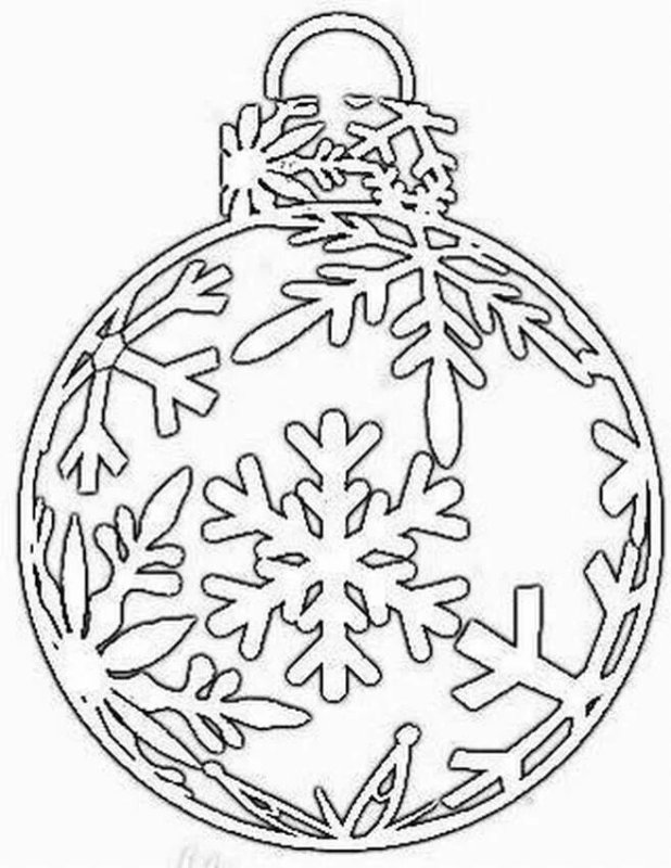 Вытынанки новогодние шары