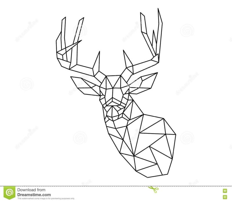 Геометрический олень