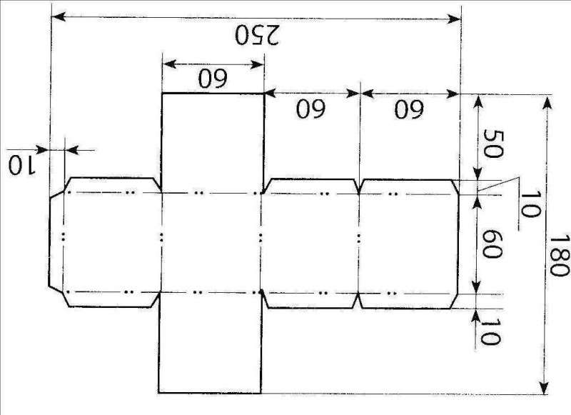 Технология 3 класс чертеж развертки коробочки
