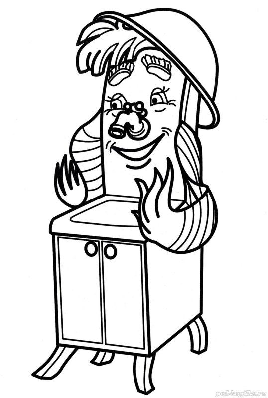 Корней Чуковский Мойдодыр раскраска