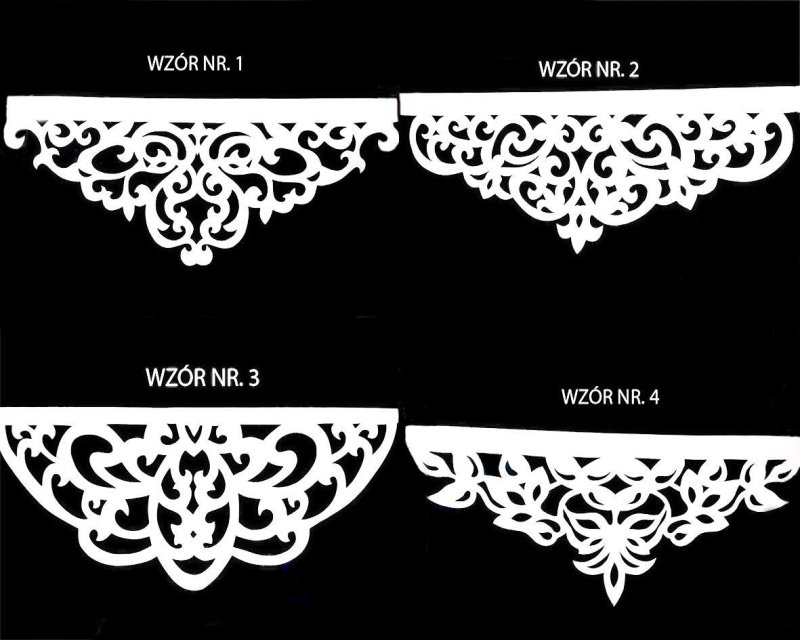 Ажурный ламбрекен лекало