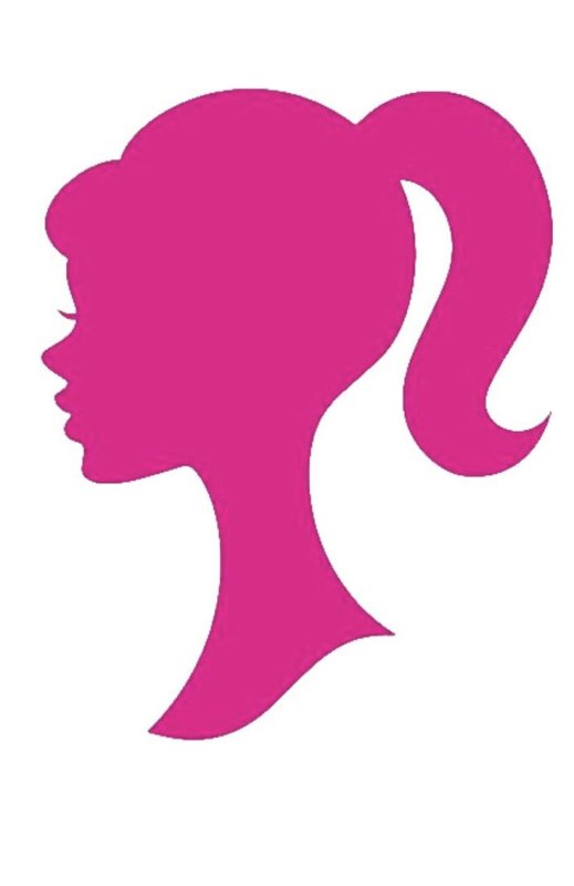 Силуэт головы девушки для аппликации