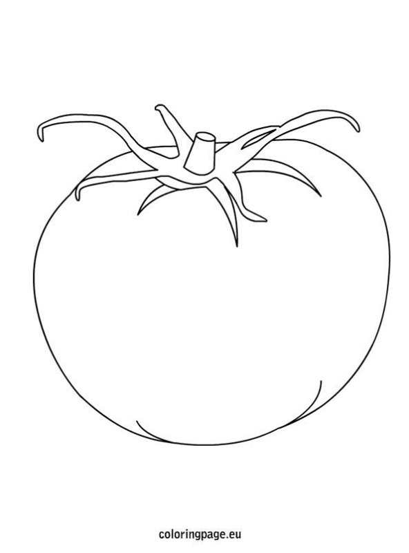 Помидор раскраска для детей