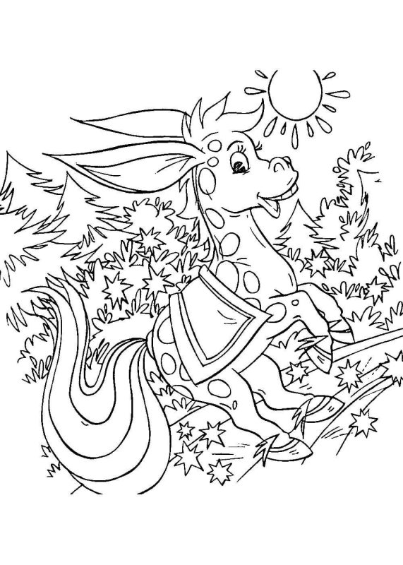 Раскраски к сказке Ершова конек-горбунок