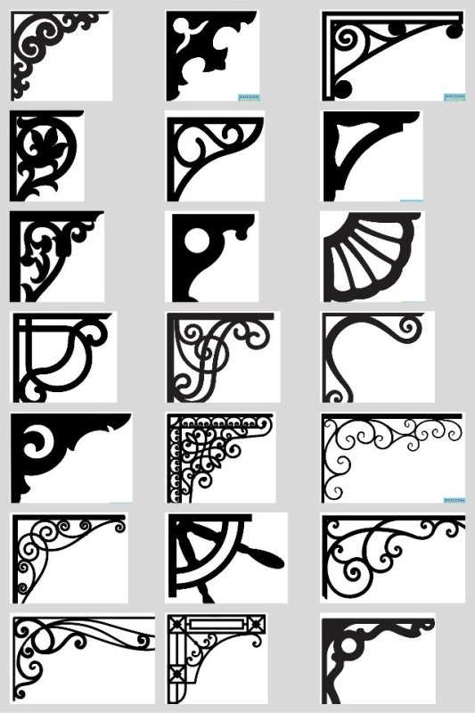 Кронштейны для полок DXF