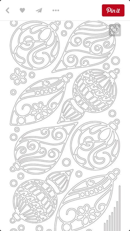 Новогодний шар трафарет для квиллинга