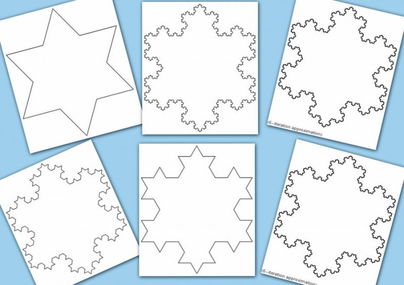 Макет снежинки