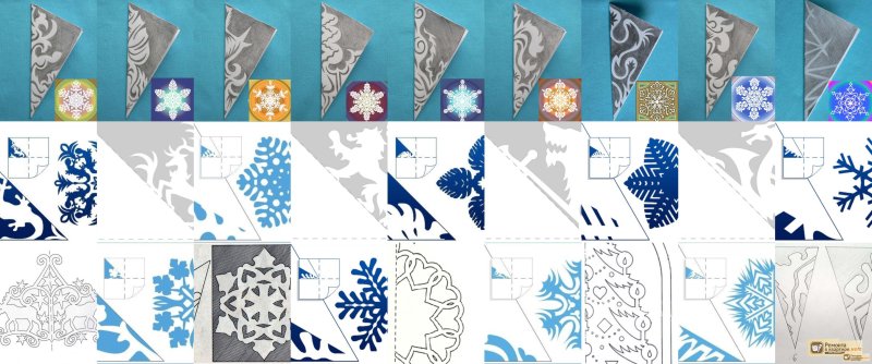 Снежинки из бумаги фон