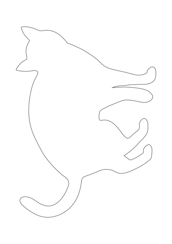 Контур кошки для вырезания