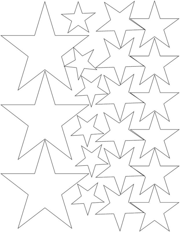 Звёздочки трафареты для вырезания