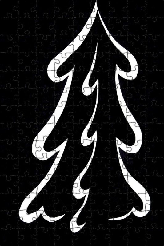 Елка вектор контур