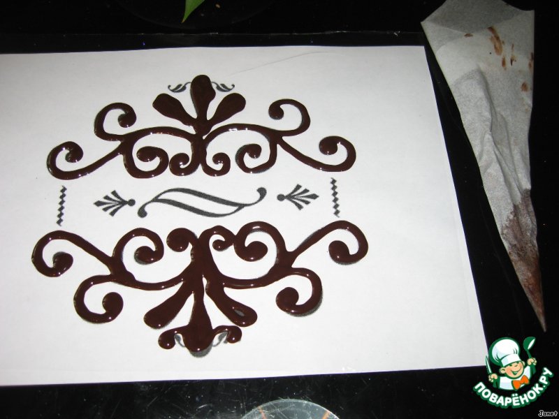 Узоры для шоколадных украшений